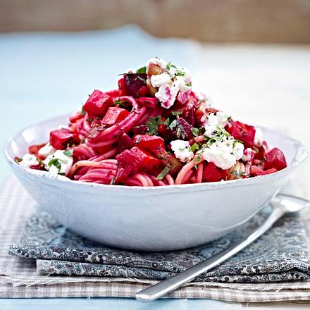 Ofengemüse mit Spaghetti Rezept