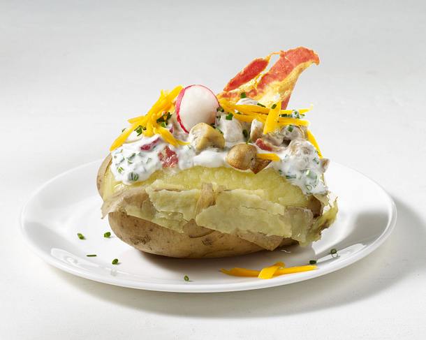 Ofenkartoffel mit Speck und Pilzen Rezept Ofenkartoffel mit Speck und Pilzen Rezept