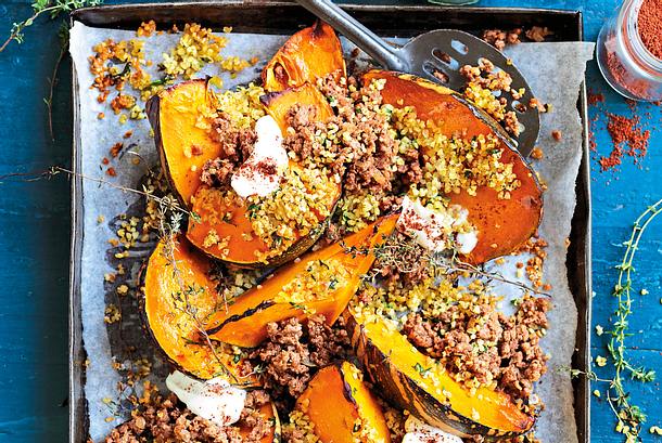 Ofenkürbis mit Hack Rezept Ofenkürbis mit Hack Rezept