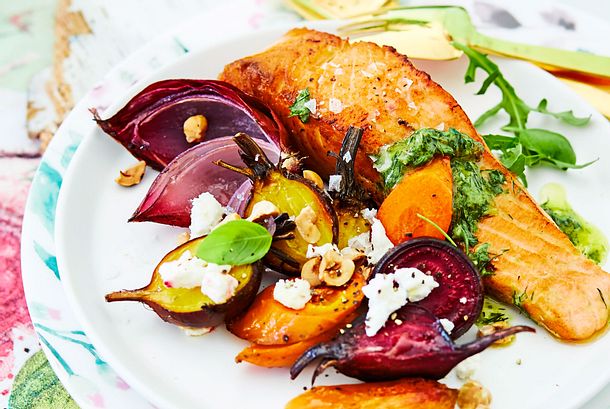 Ofenlachs mit Ingwergemüse Rezept Ofenlachs mit Ingwergemüse Rezept