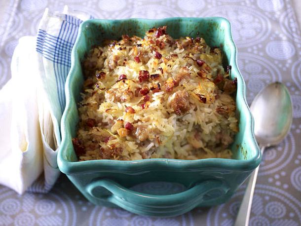 Ofenreis mit Sauerkraut und Mett Rezept Ofenreis mit Sauerkraut und Mett Rezept