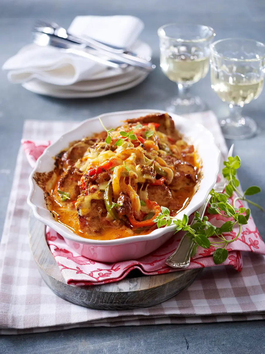 Ofenschnitzel alla Bolognese Rezept Ofenschnitzel alla Bolognese Rezept