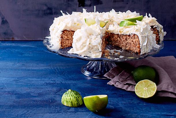 Ohne-Mehl-Torte mit Limette und Kokos Rezept