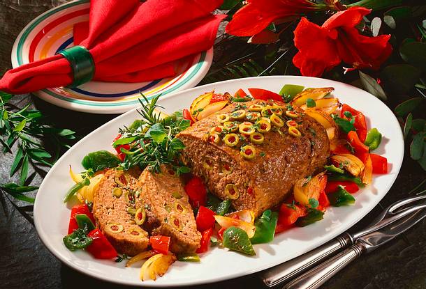 Oliven-Hackbraten Rezept Oliven-Hackbraten Rezept