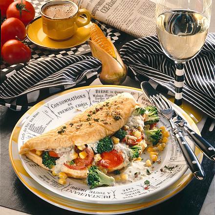 Omelett mit Gemüsefüllung Rezept Omelett mit Gemüsefüllung Rezept