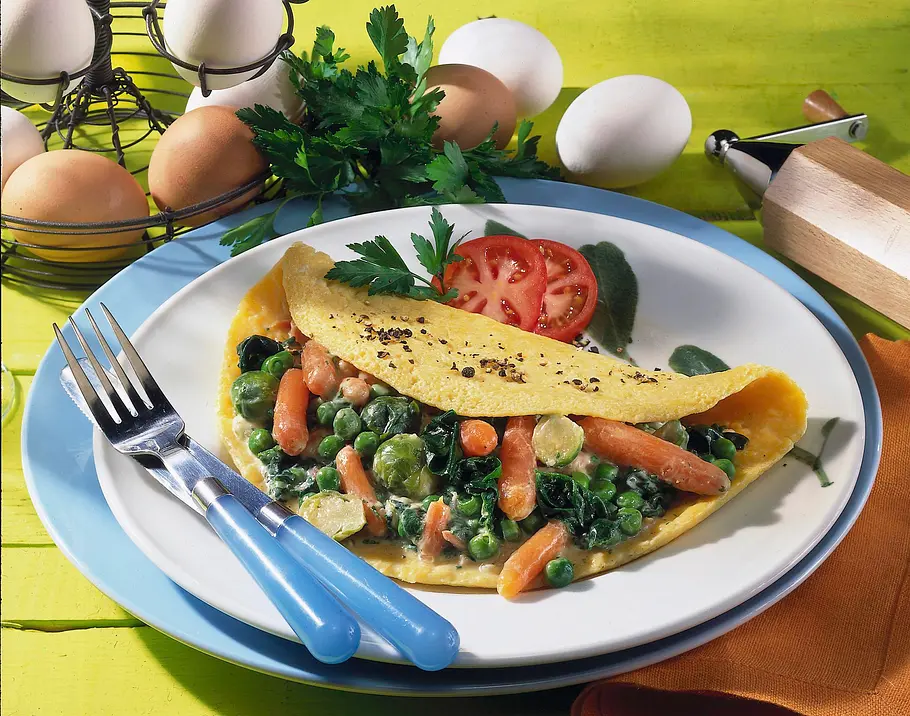 Omelett mit Gemüsefüllung Rezept Omelett mit Gemüsefüllung Rezept
