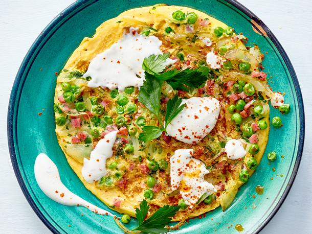 Omelett mit… Spicy Green Peas Rezept Omelett mit… Spicy Green Peas Rezept