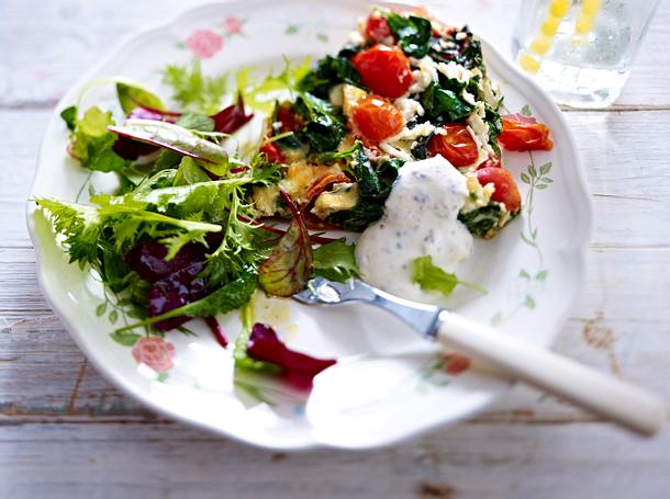 Omelett zu Salat Rezept Omelett zu Salat Rezept