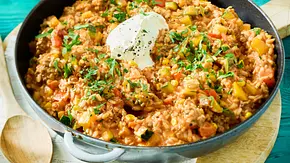One-Pot-Reis mit Hackfleisch Rezept - Foto: LECKER @ Bauer Media Group One-Pot-Reis mit Hackfleisch Rezept - Foto: LECKER @ Bauer Media Group