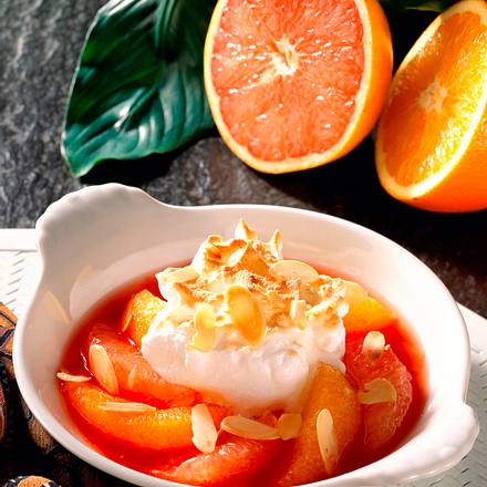 Orange und Grapefruit mit Baiserhaube (Diabetiker) Rezept Orange und Grapefruit mit Baiserhaube (Diabetiker) Rezept