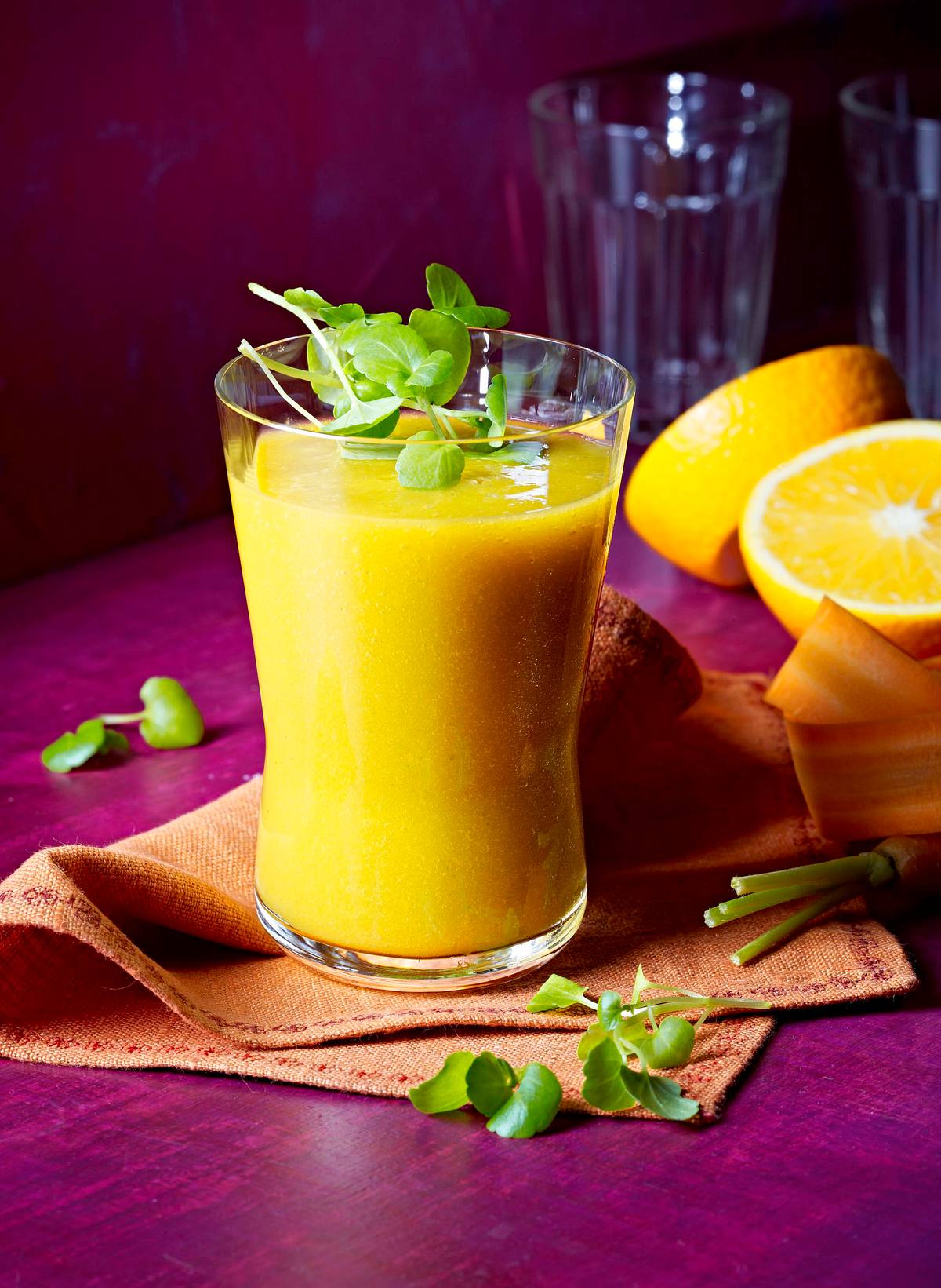 Orangen-Brunnenkresse-Smoothie Rezept