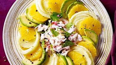 Orangen-Fenchel-Avocado-Salat mit Krebsfleisch Rezept - Foto: House of Food / Bauer Food Experts KG