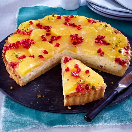 Orangen-Granatapfel-Tarte Rezept Orangen-Granatapfel-Tarte Rezept