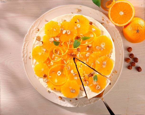 Orangen-Joghurt-Torte Rezept | LECKER
