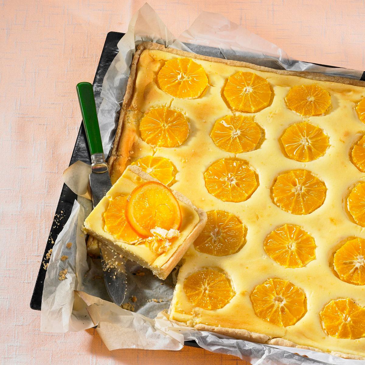 Orangen-Käse-Blechkuchen Rezept