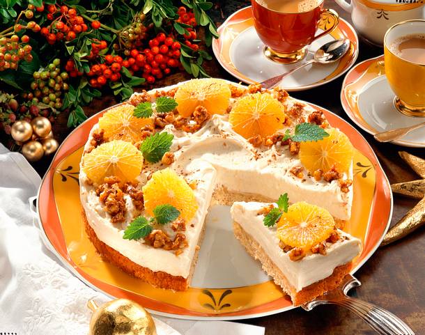 Orangen-Krokant-Torte Rezept