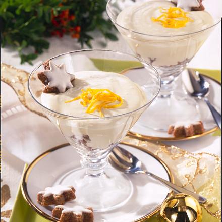 Orangen-Mascarpone-Creme mit Zimtsternen Rezept Orangen-Mascarpone-Creme mit Zimtsternen Rezept