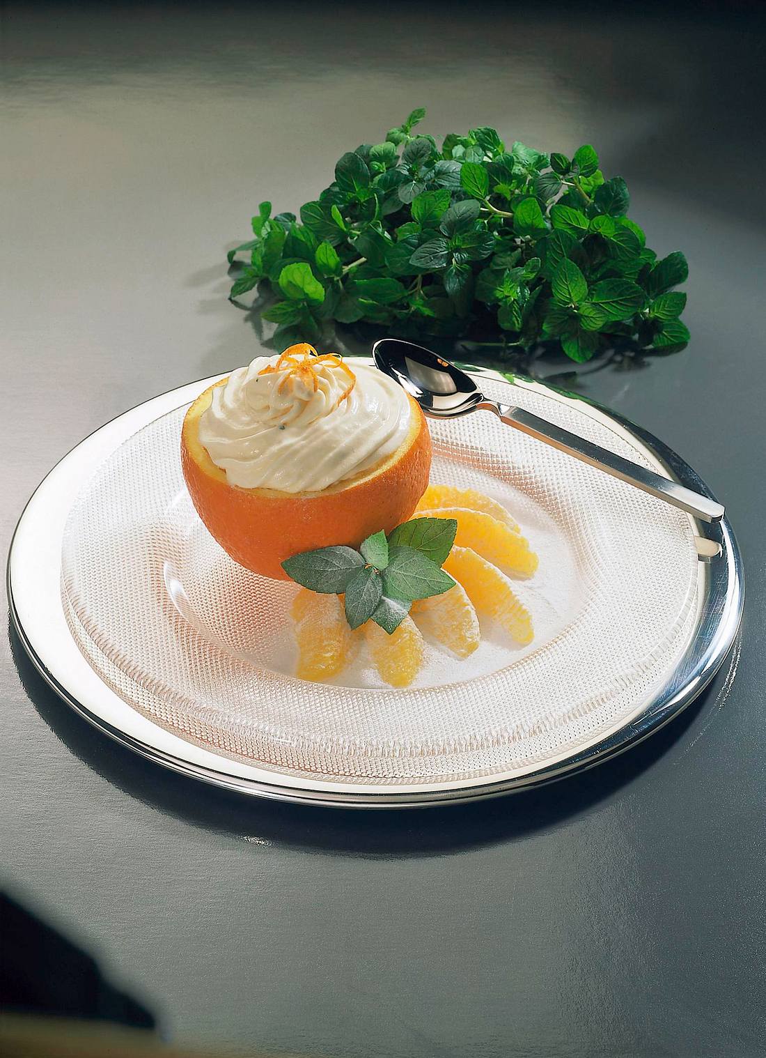 Orangen-Minz Parfait Rezept | LECKER