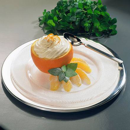 Orangen-Minz Parfait Rezept Orangen-Minz Parfait Rezept