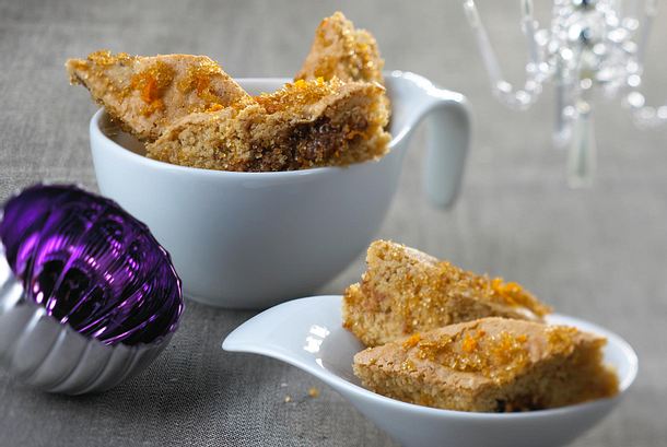 Orangen-Nougat-Rauten Rezept