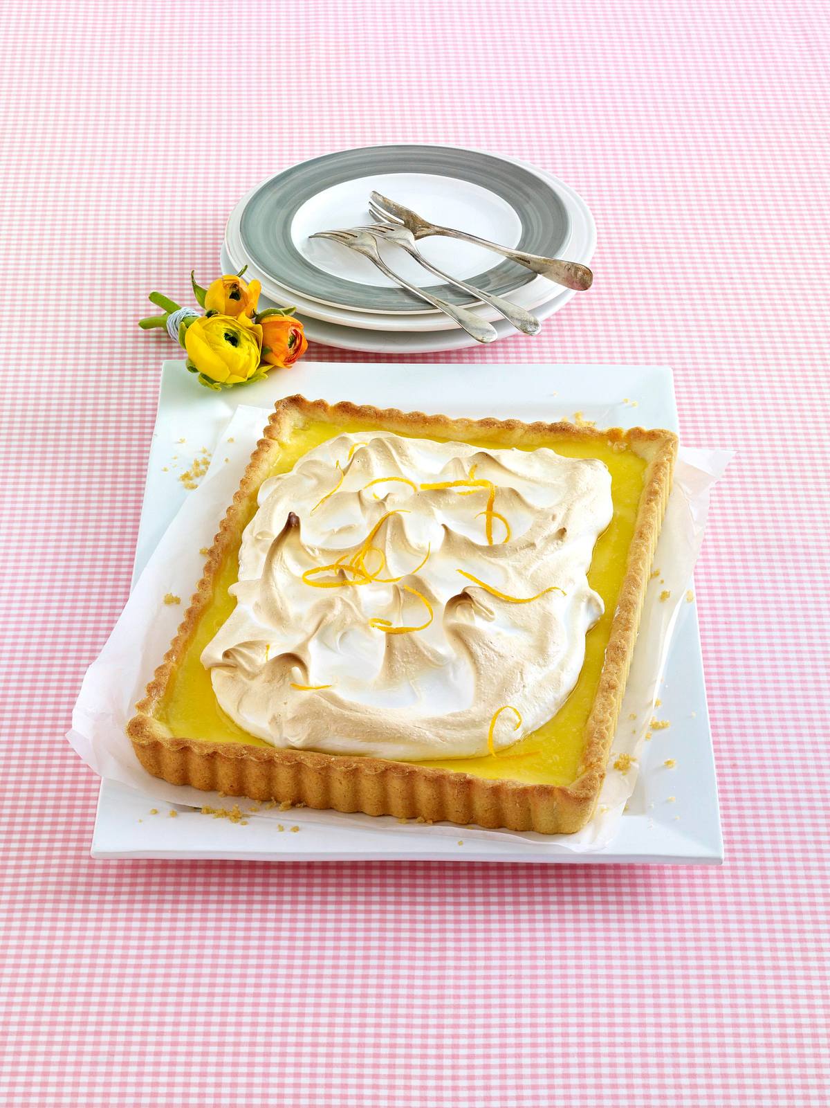 Orangen-Pie mit Baiser Rezept