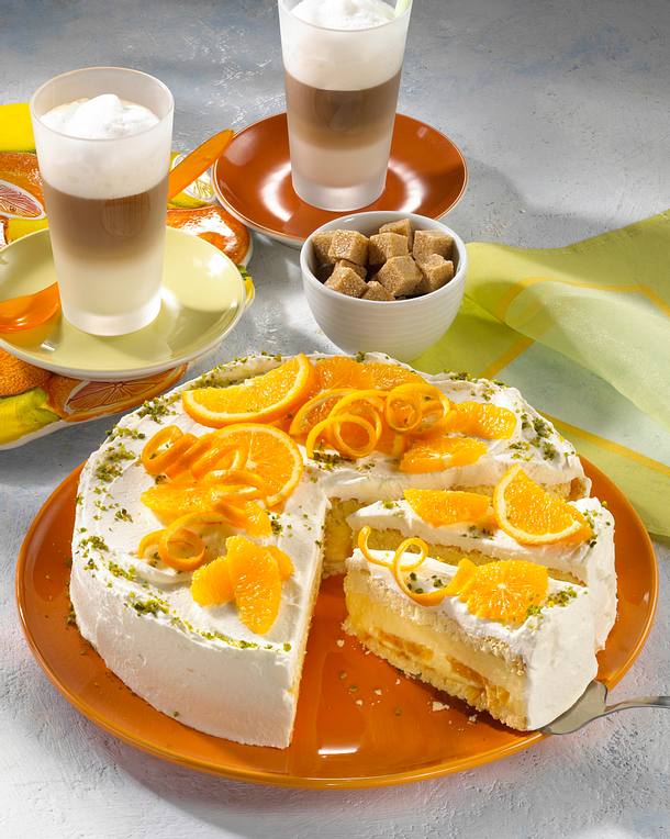 Orangen-Sahne-Torte Rezept | LECKER