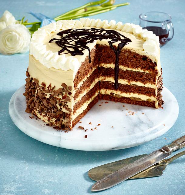 Orangen-Schokoladenkuchen mit Dulce de Leche Rezept Orangen-Schokoladenkuchen mit Dulce de Leche Rezept