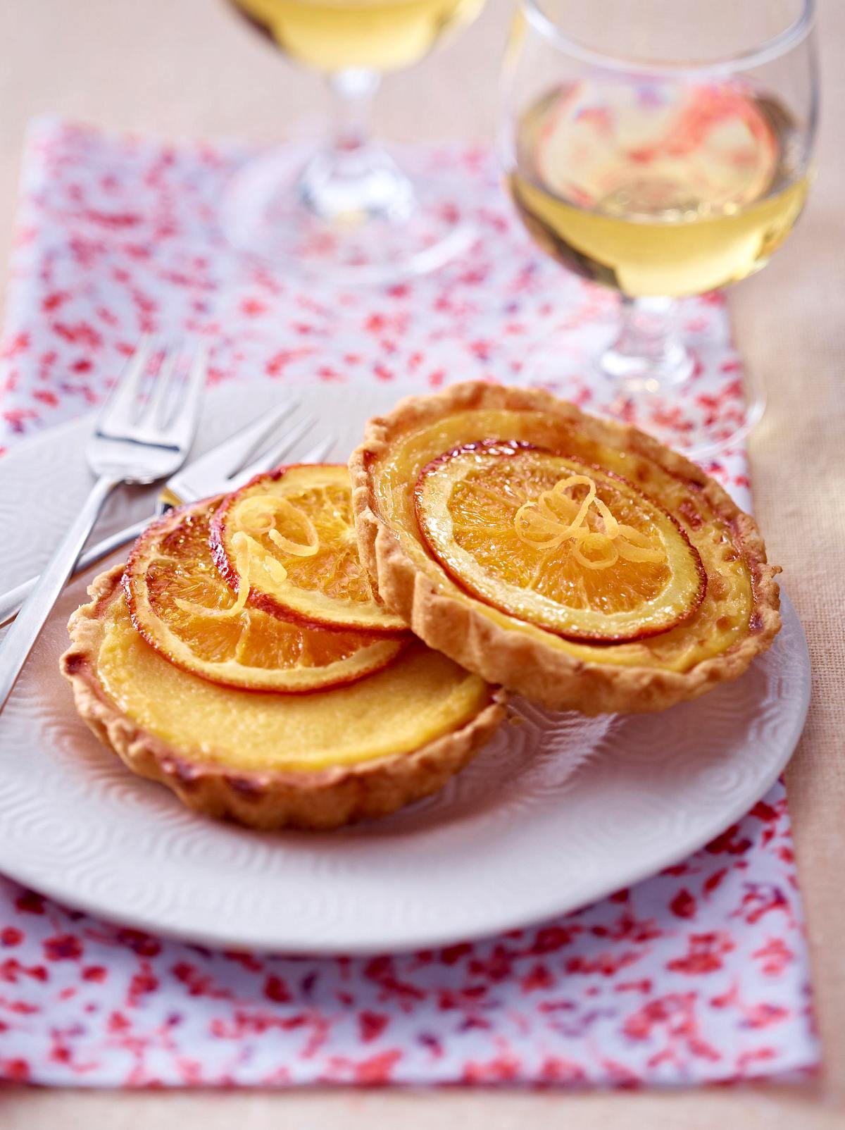 Orangen-Tarteletts Rezept