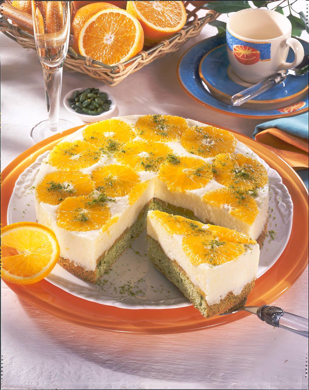 Orangen-Weincreme-Torte Rezept