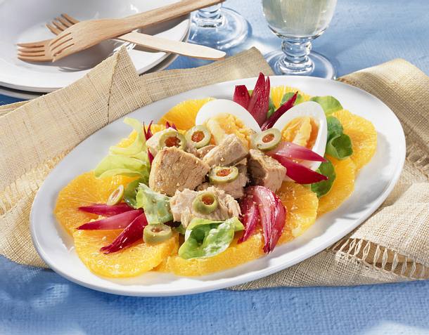 Orangensalat mit Thunfisch Rezept Orangensalat mit Thunfisch Rezept