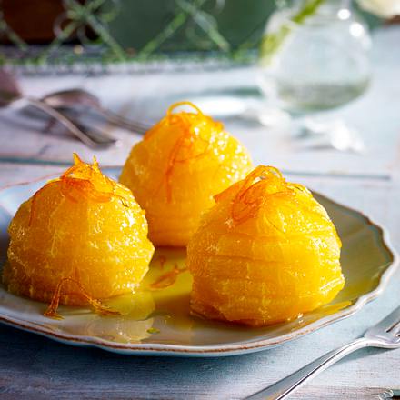 Orangenscheiben in Karamellsirup Rezept