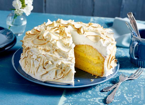 Orangentorte mit Baiser Rezept Orangentorte mit Baiser Rezept