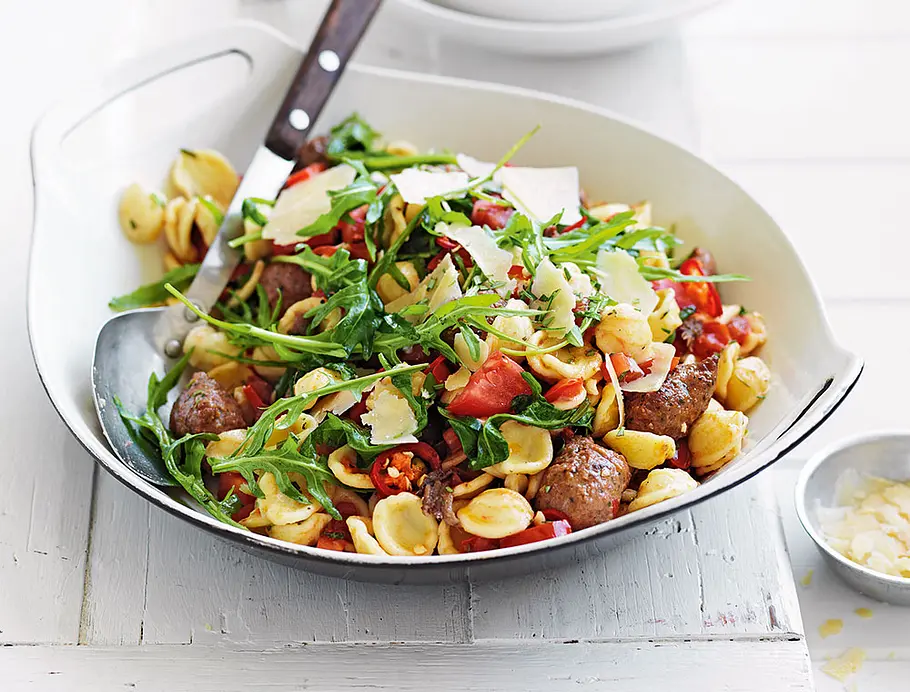 Orecchiette mit Bratwurstbällchen Rezept