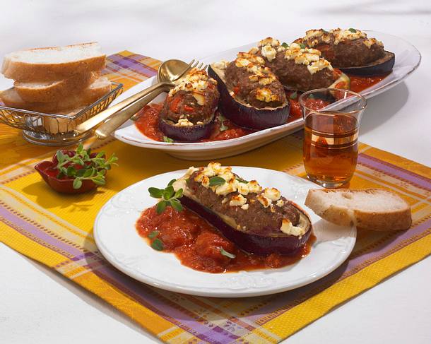 Orientalisch gefüllte Auberginen Rezept Orientalisch gefüllte Auberginen Rezept