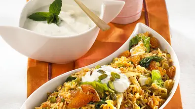 Orientalischer Reis mit Minzjoghurt Rezept - Foto: LECKER @ Bauer Media Group