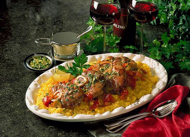 Osso buco auf Mailänder Risotto Rezept Osso buco auf Mailänder Risotto Rezept