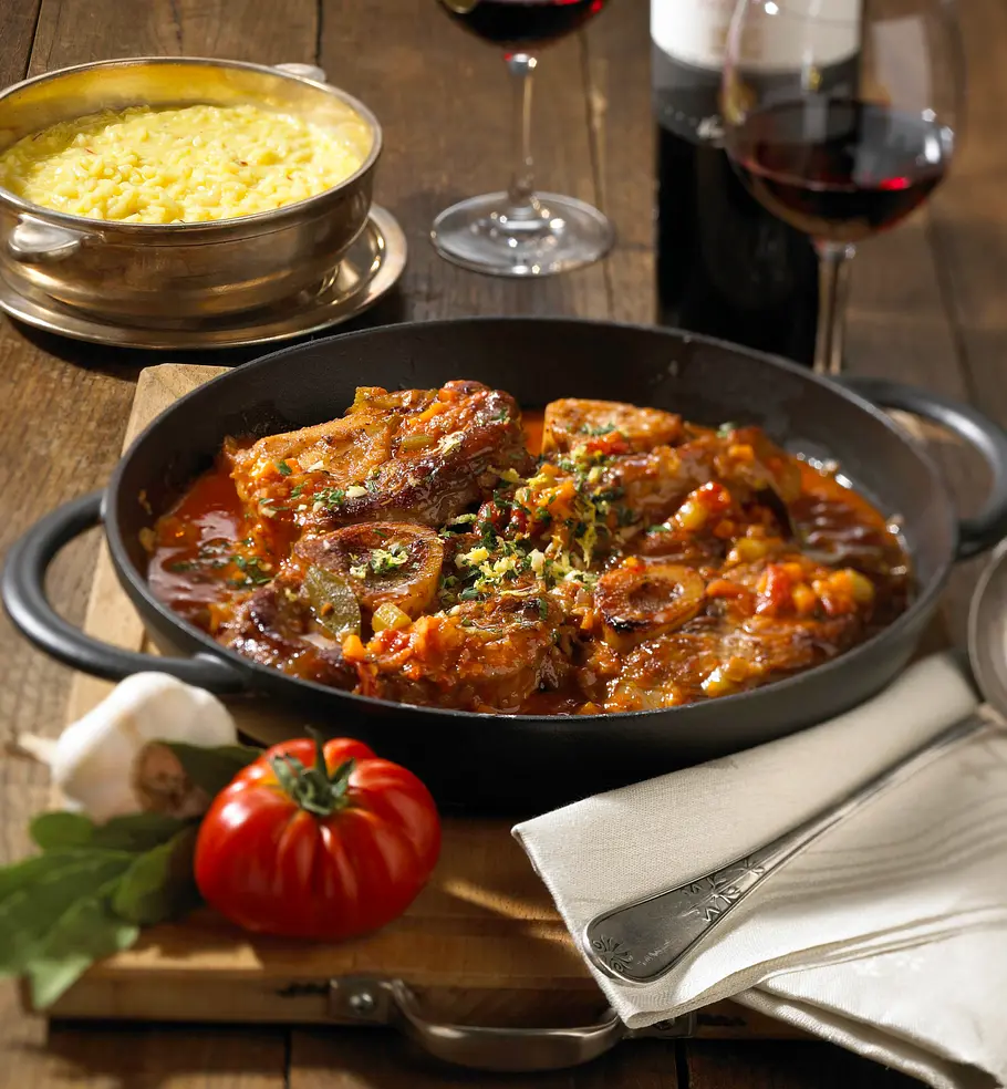 Ossobuco mit Risotto alla milanese Rezept Ossobuco mit Risotto alla milanese Rezept