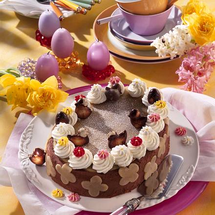 Osterei-Torte mit Trüffelsahne Rezept Osterei-Torte mit Trüffelsahne Rezept