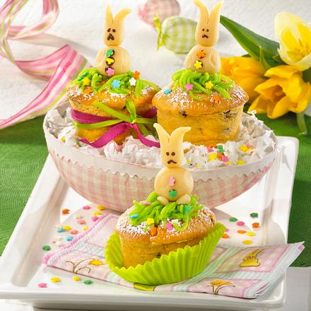 Osterküchlein mit Marzipan-Häschen Rezept