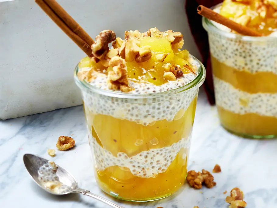 Overnight Oats mit Apfel-Konfitüre Rezept Overnight Oats mit Apfel-Konfitüre Rezept