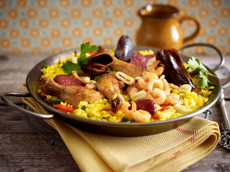 Paella auf valencianische Art Rezept Paella auf valencianische Art Rezept