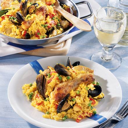 Paella mit Huhn Rezept Paella mit Huhn Rezept