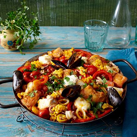 Paella mixta Rezept Paella mixta Rezept