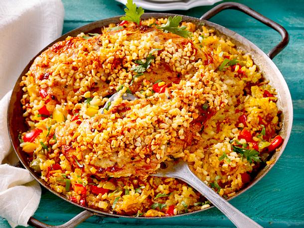 Paella-Schnitzel Rezept Paella-Schnitzel Rezept