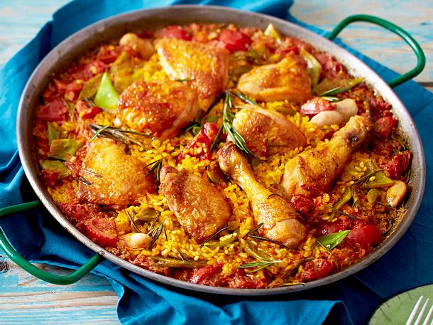 Paella valenciana Rezept
