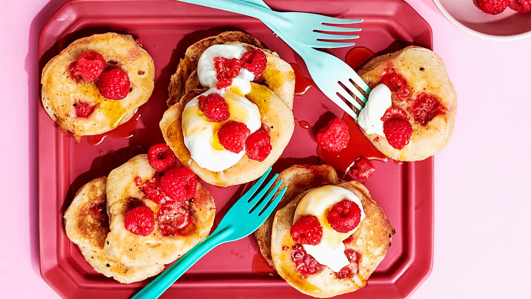 Pancakes mit Himbeeren Rezept - Foto: Image Professionals Pancakes mit Himbeeren Rezept - Foto: Image Professionals