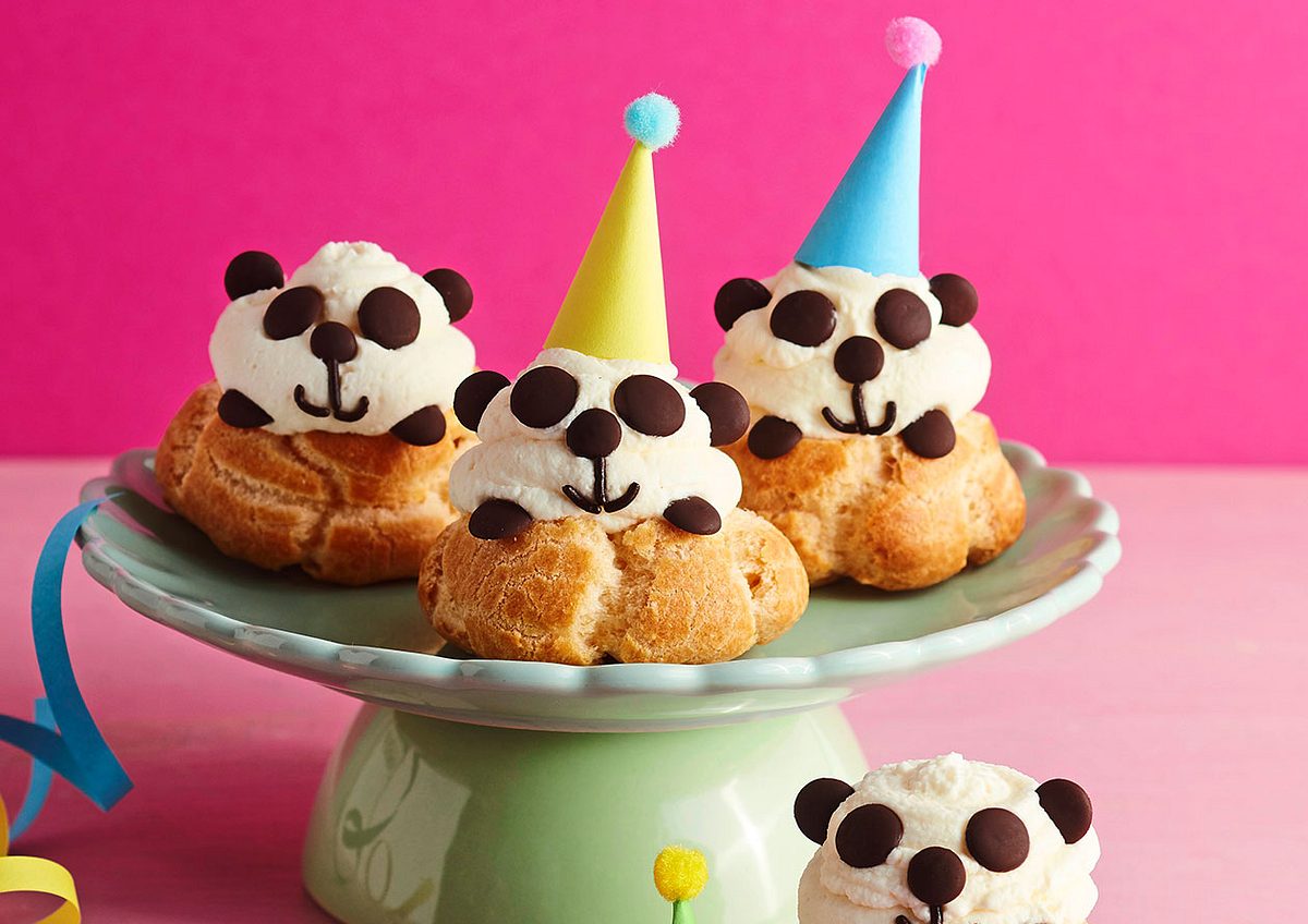 Panda-Windbeutel Rezept