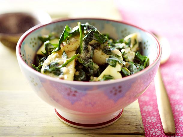 Paneer mit Spinat (Palak Paneer) Rezept