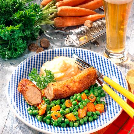 Panierte Bratwürstchen Rezept