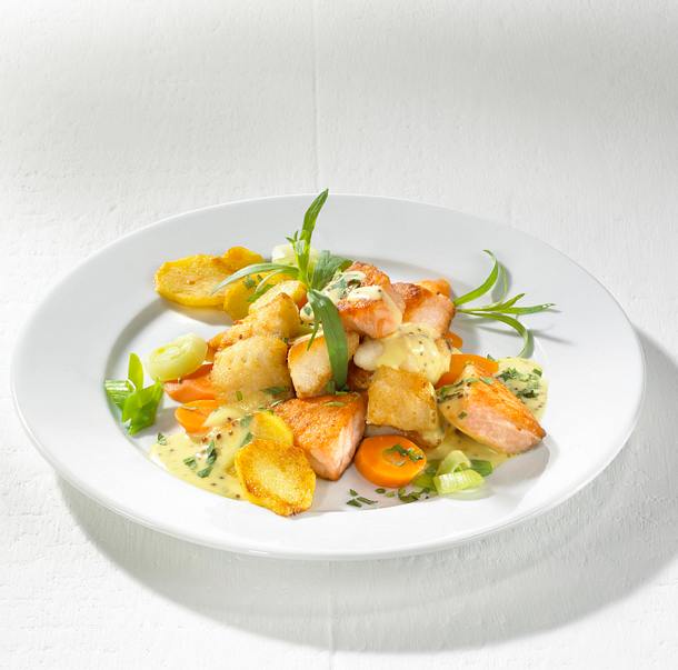 Pannfisch mit Estragonsenfsoße Rezept Pannfisch mit Estragonsenfsoße Rezept